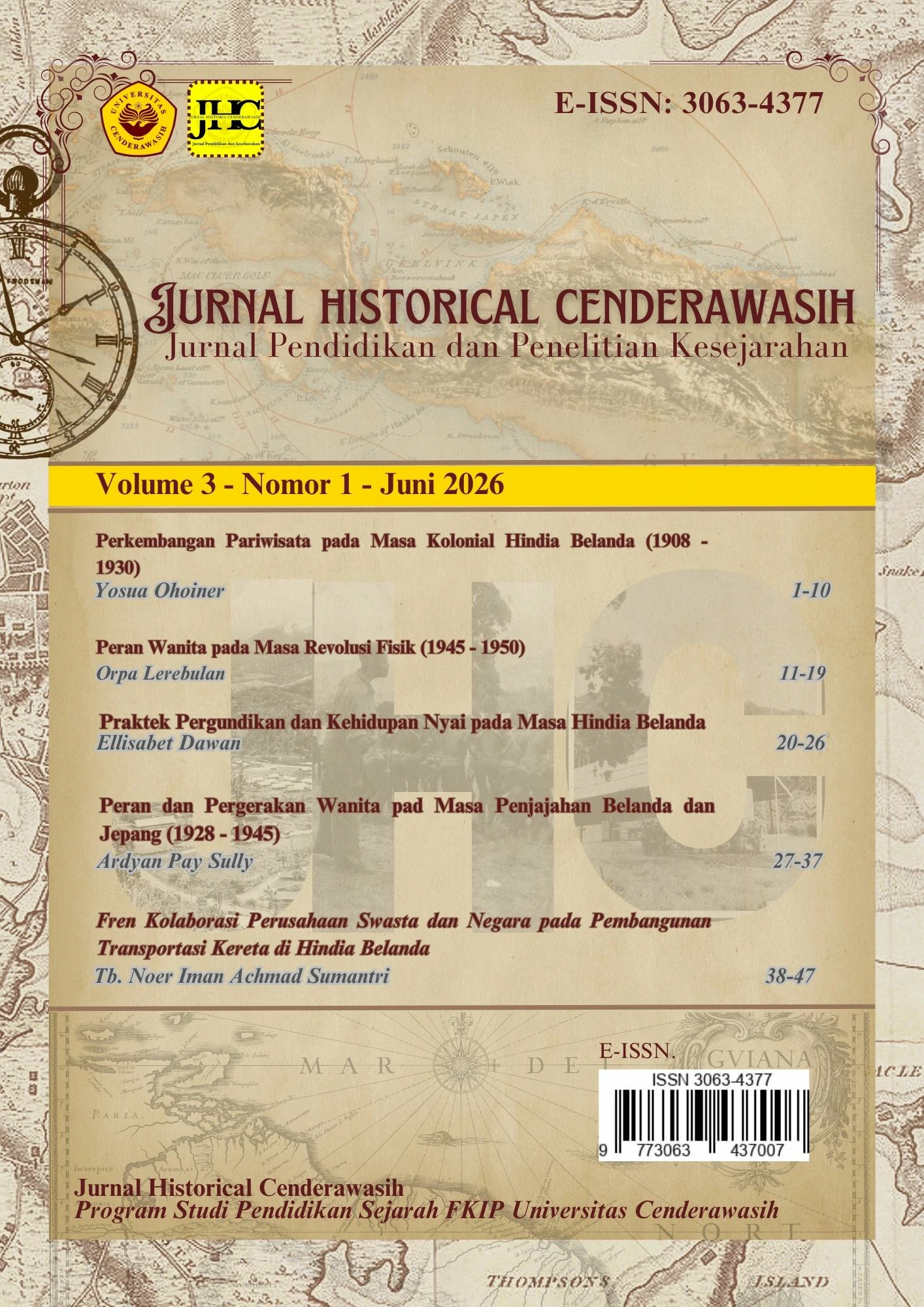 Jurnal Historical Cenderawasih vol.3 no.1